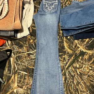 Elegant Boot Cut Jeans in Light Blue